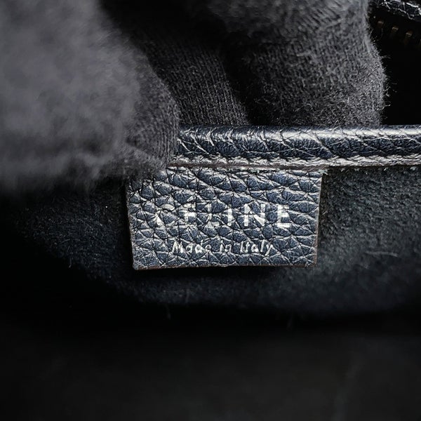 セリーヌ ハンドバッグ ラゲージ ナノショッパー レザー 168243 CELINE 2wayショルダーバッグ 黒