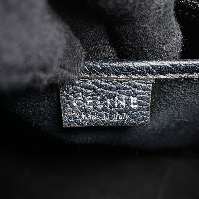 セリーヌ ハンドバッグ ラゲージ ナノショッパー レザー 168243 CELINE 2wayショルダーバッグ 黒