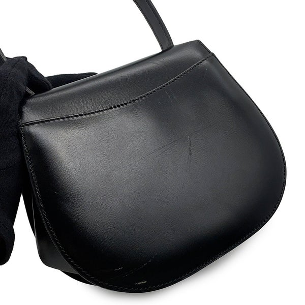 セリーヌ ハンドバッグ  ヴィンテージ レザー CELINE 2wayショルダーバッグ 黒