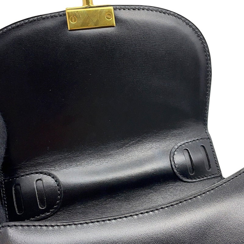 セリーヌ ハンドバッグ  ヴィンテージ レザー CELINE 2wayショルダーバッグ 黒