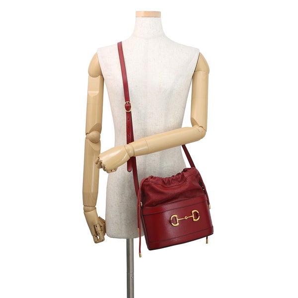 グッチ ショルダーバッグ 1955 ホースビット レザー 602118 GUCCI バケットバッグ