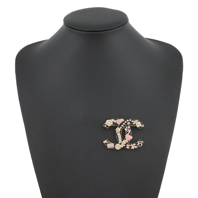シャネル ブローチ ココマーク ラインストーン フェイクパール B24S ABD353 CHANEL アクセサリー