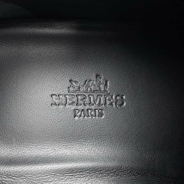 エルメス スニーカー バウンシング レザー レディースサイズ37 1/2 HERMES 靴 黒