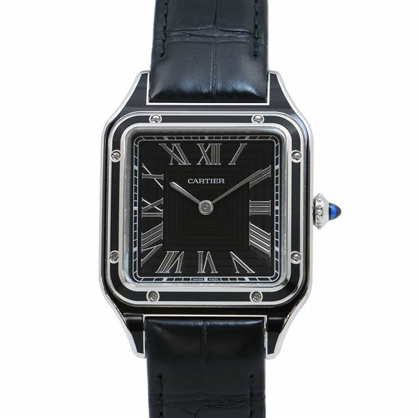 カルティエ サントス デュモン LM WSSA0046 Cartier 腕時計 黒文字盤