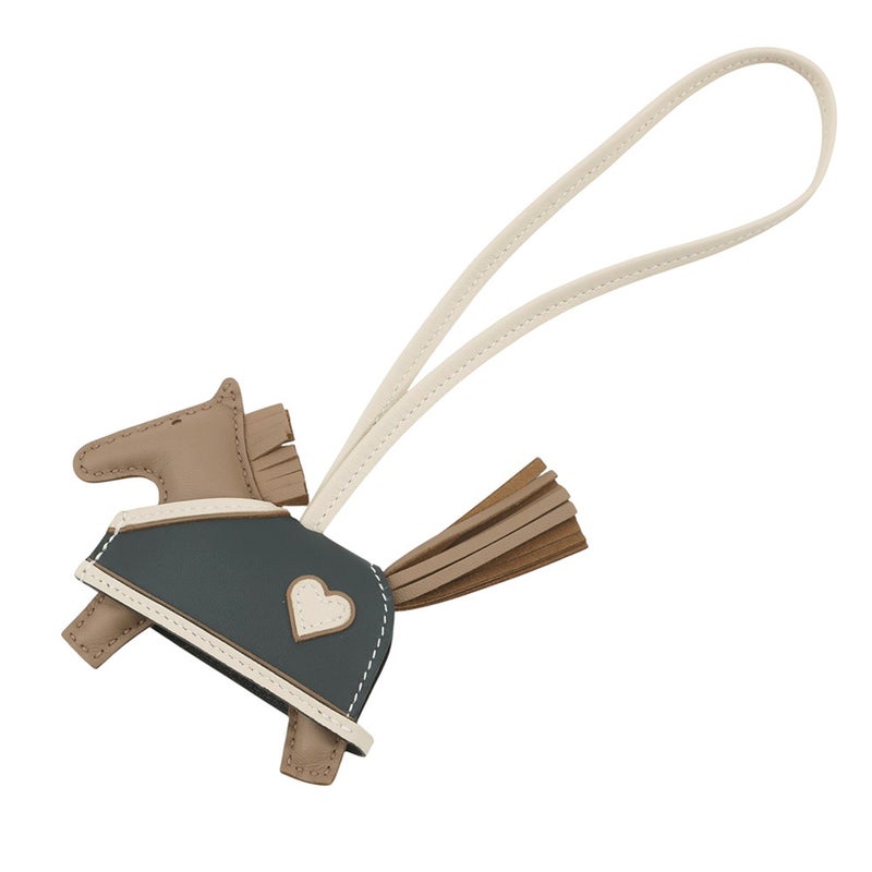エルメス バッグチャーム ロデオPM ロベオクール ベージュマルファ/クレ/ヴェールマングローブ ラムスキン K刻印 HERMES