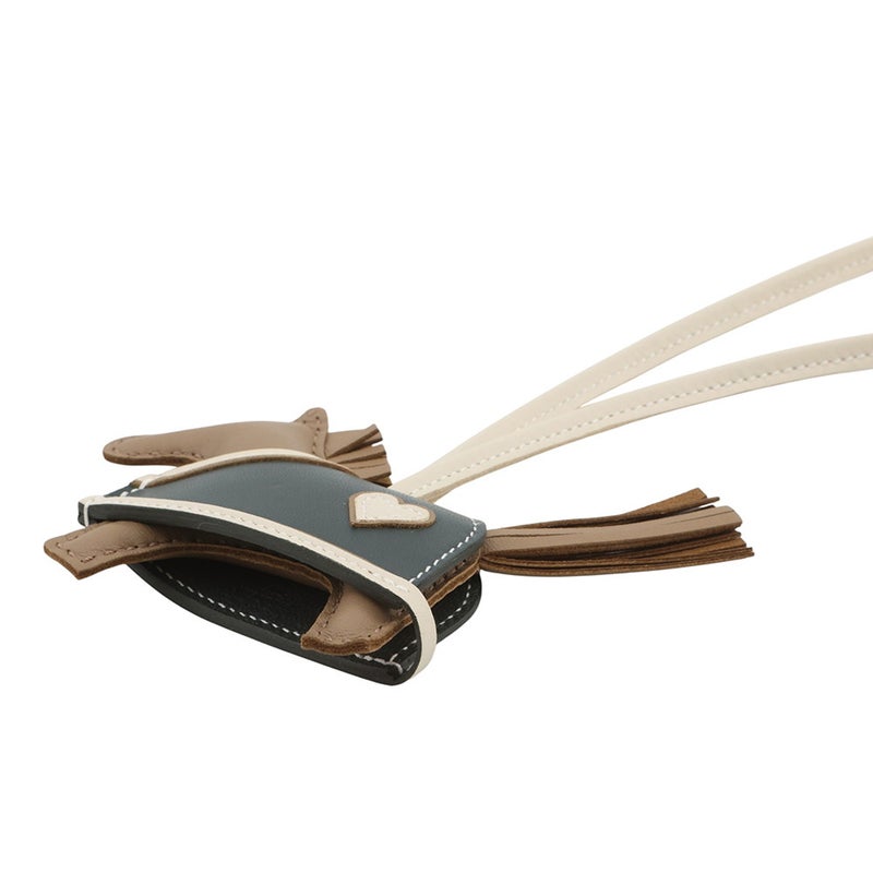 エルメス バッグチャーム ロデオPM ロベオクール ベージュマルファ/クレ/ヴェールマングローブ ラムスキン K刻印 HERMES