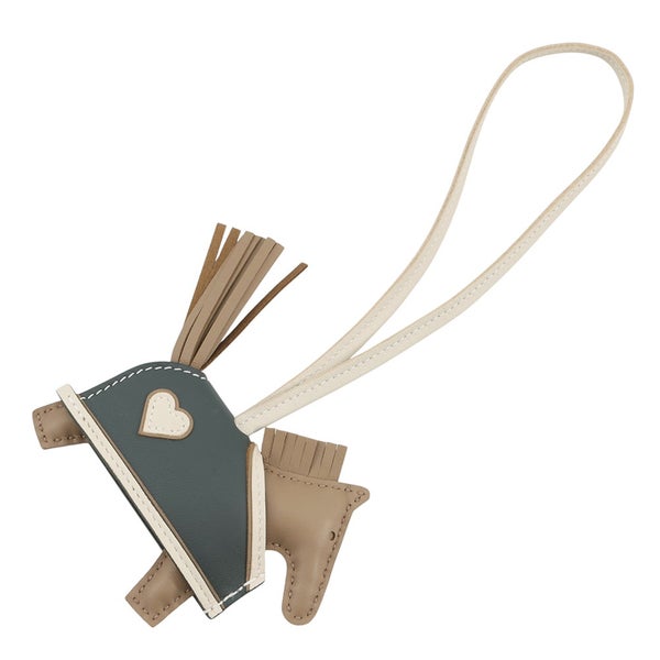 エルメス バッグチャーム ロデオPM ロベオクール ベージュマルファ/クレ/ヴェールマングローブ ラムスキン K刻印 HERMES