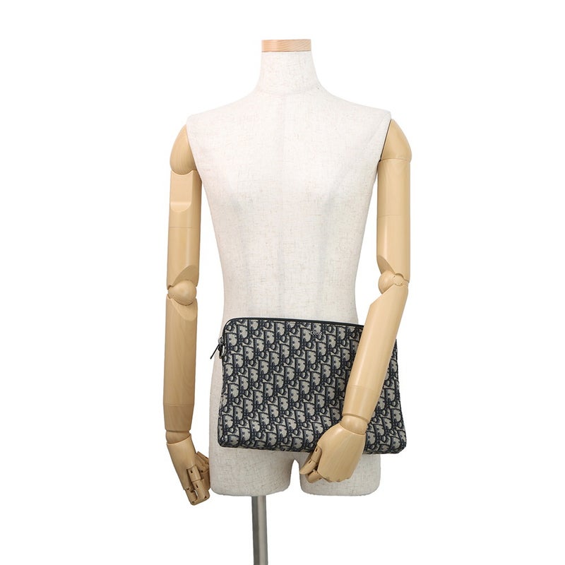 クリスチャン・ディオール クラッチバッグ オブリーク A4 ジップポーチ 2ESCA421YKY Christian Dior 黒 トロッター
