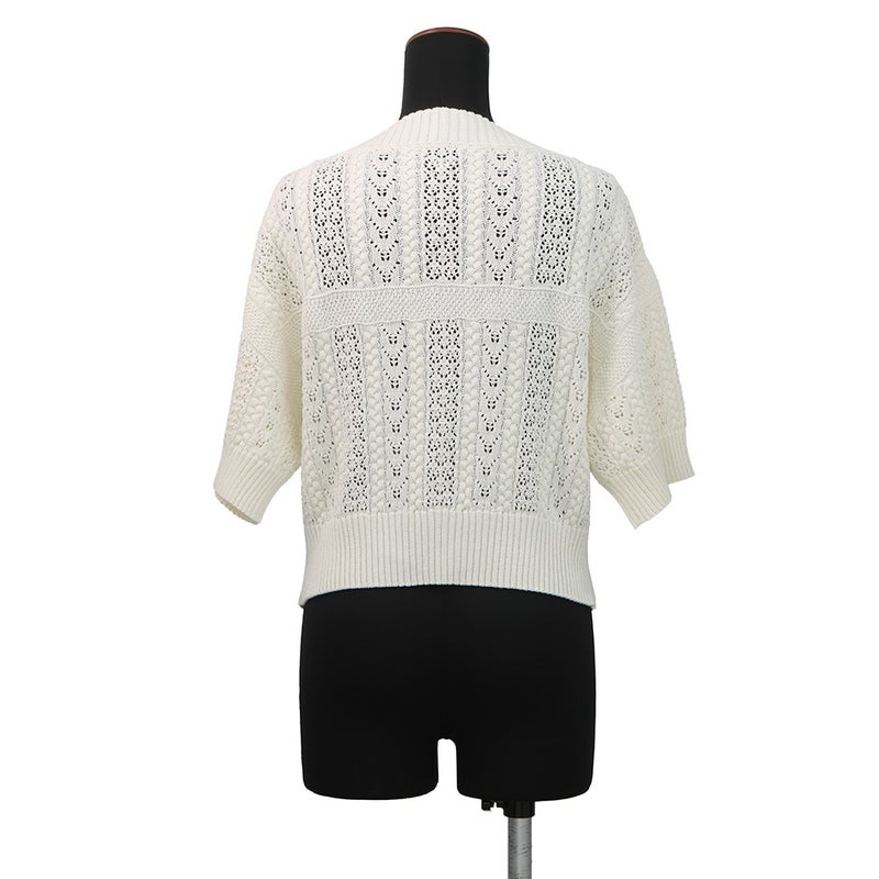 シャネル ニット ココビーチ 半袖ニット ココマーク コットン レディースサイズ36 P76924 CHANEL トップス 白