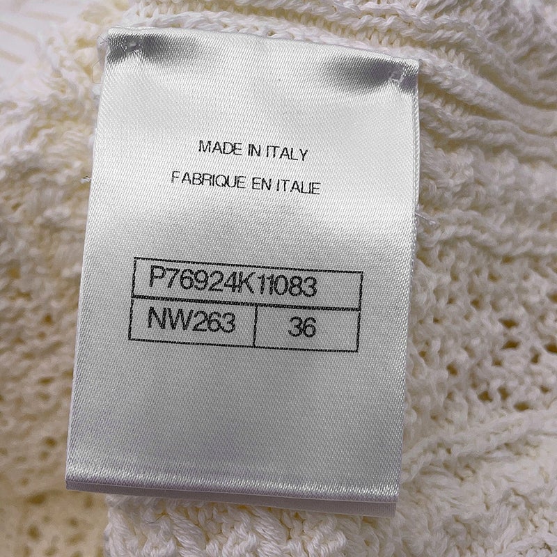 シャネル ニット ココビーチ 半袖ニット ココマーク コットン レディースサイズ36 P76924 CHANEL トップス 白