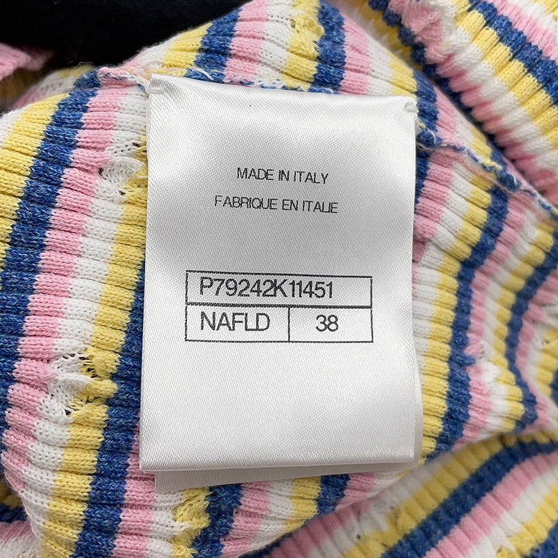 シャネル ニット ロゴ ボーダー 半袖 レディースサイズ38 P79242 CHANEL トップス