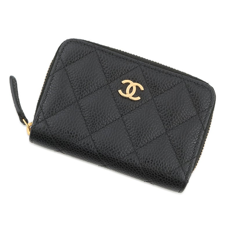 シャネル コインケース マトラッセ ココマーク クラシック ジップコインパース キャビアスキン AP0216 CHANEL 財布 小銭入れ 黒