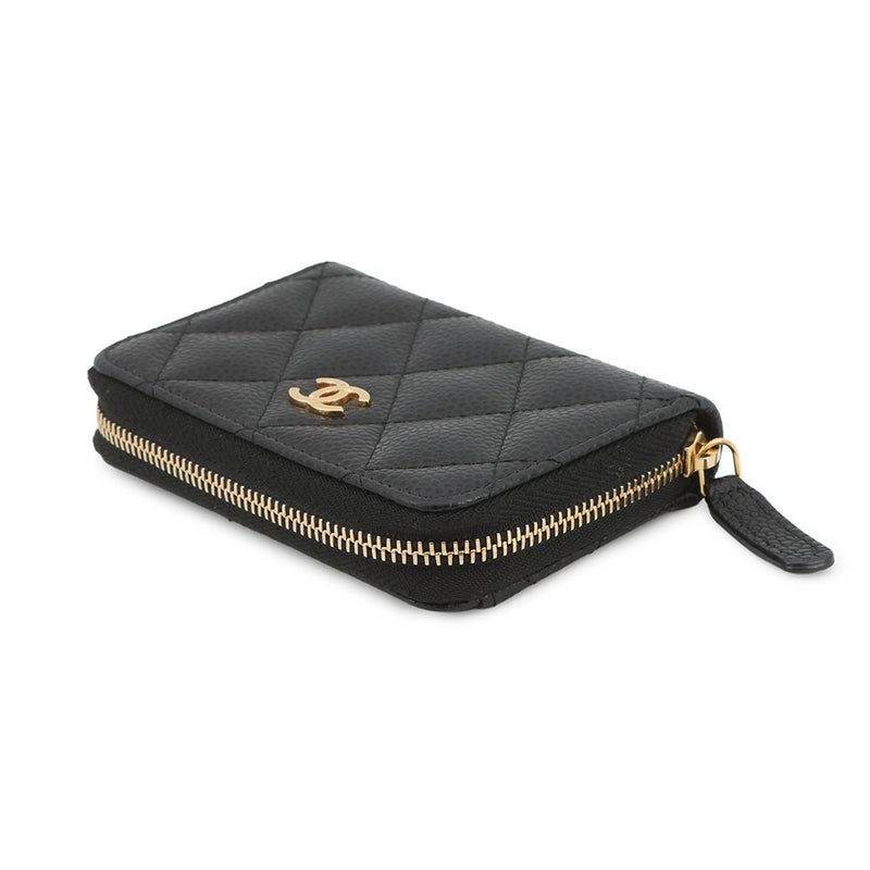シャネル コインケース マトラッセ ココマーク クラシック ジップコインパース キャビアスキン AP0216 CHANEL 財布 小銭入れ 黒