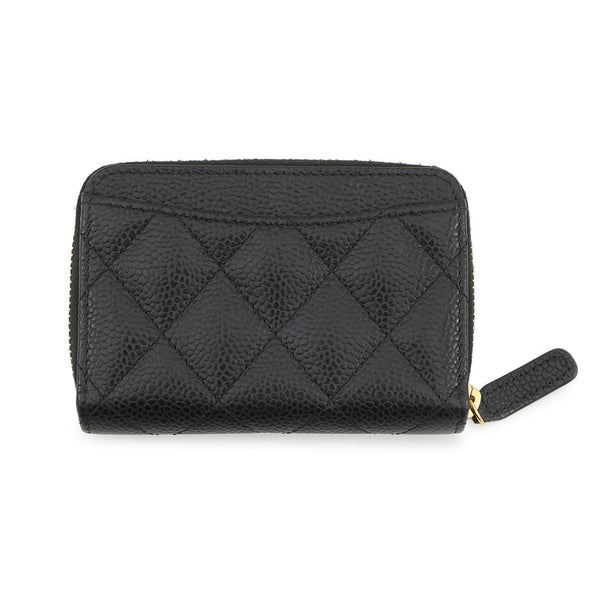 シャネル コインケース マトラッセ ココマーク クラシック ジップコインパース キャビアスキン AP0216 CHANEL 財布 小銭入れ 黒