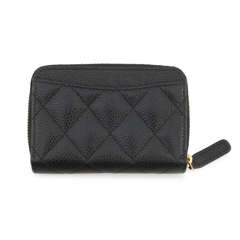 シャネル コインケース マトラッセ ココマーク クラシック ジップコインパース キャビアスキン AP0216 CHANEL 財布 小銭入れ 黒