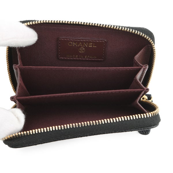 シャネル コインケース マトラッセ ココマーク クラシック ジップコインパース キャビアスキン AP0216 CHANEL 財布 小銭入れ 黒