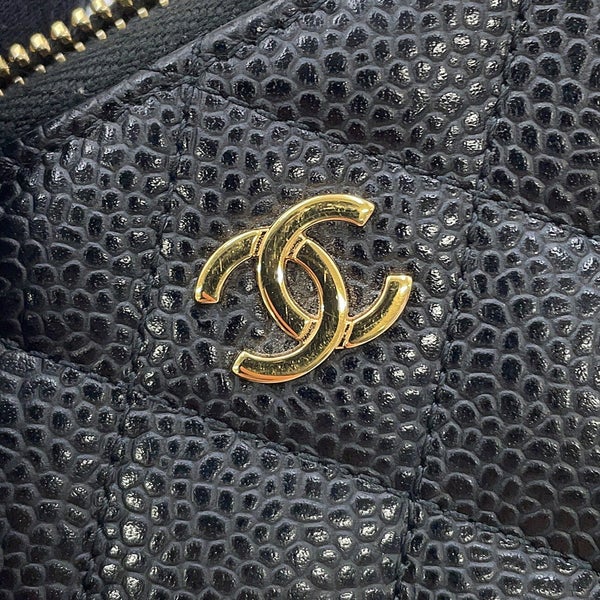 シャネル コインケース マトラッセ ココマーク クラシック ジップコインパース キャビアスキン AP0216 CHANEL 財布 小銭入れ 黒