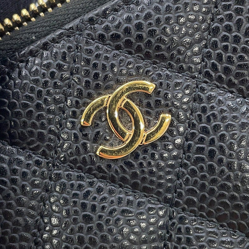 シャネル コインケース マトラッセ ココマーク クラシック ジップコインパース キャビアスキン AP0216 CHANEL 財布 小銭入れ 黒