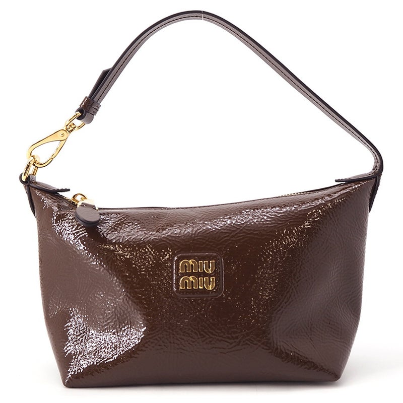 ミュウミュウ ポーチ ナプラック パテントレザー 5NE841 MIUMIU ハンドバッグ