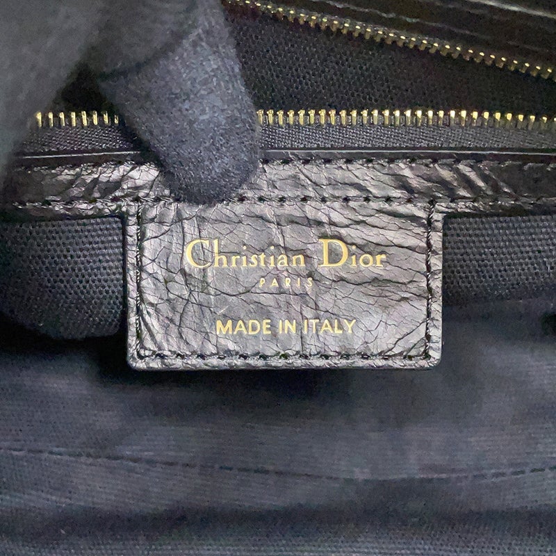 クリスチャン・ディオール ショルダーバッグ フラット マクロカナージュ D-Journey Christian Dior ワンショルダー 黒
