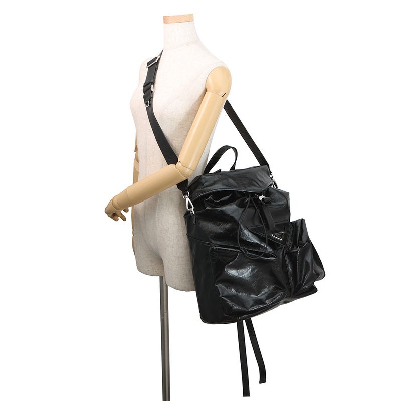 プラダ リュック Re-Nylon バックパック 2VZ108 PRADA バッグ リュックサック 黒 2wayショルダーバッグ