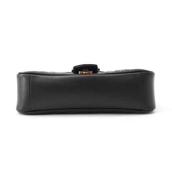 グッチ チェーンショルダーバッグ GGマーモント ミディアム キルティング レザー 443497 GUCCI バッグ 黒
