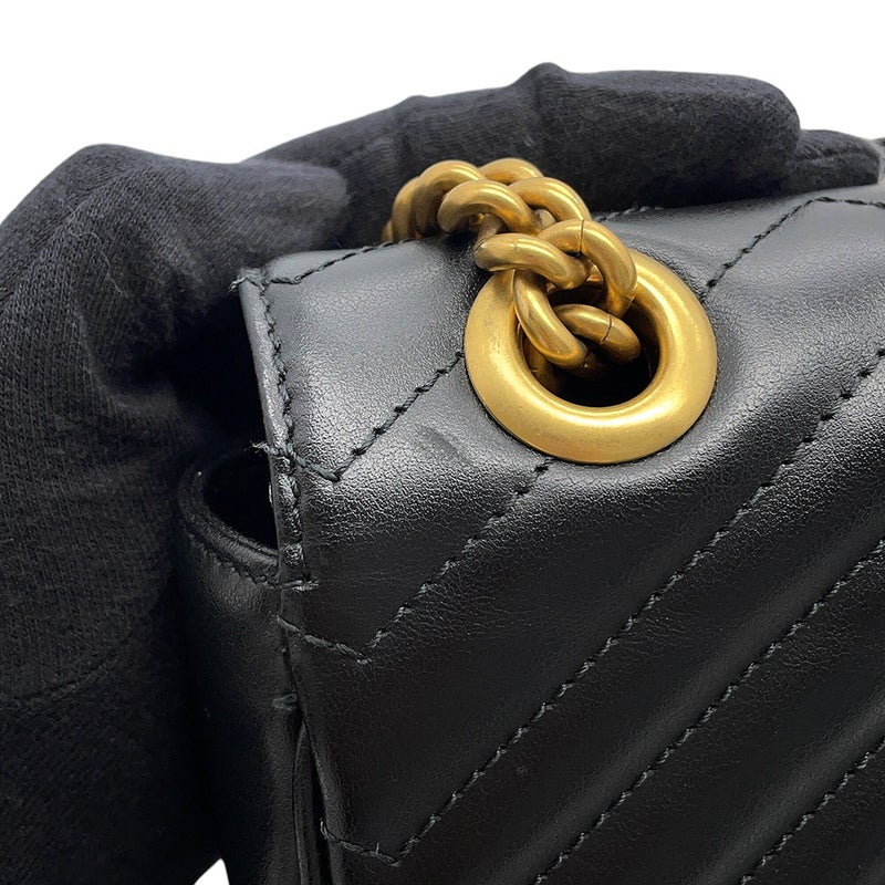 グッチ チェーンショルダーバッグ GGマーモント ミディアム キルティング レザー 443497 GUCCI バッグ 黒