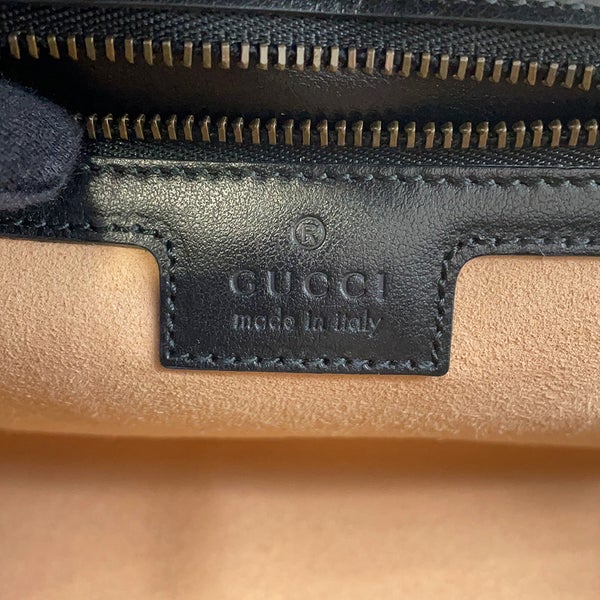 グッチ チェーンショルダーバッグ GGマーモント ミディアム キルティング レザー 443497 GUCCI バッグ 黒