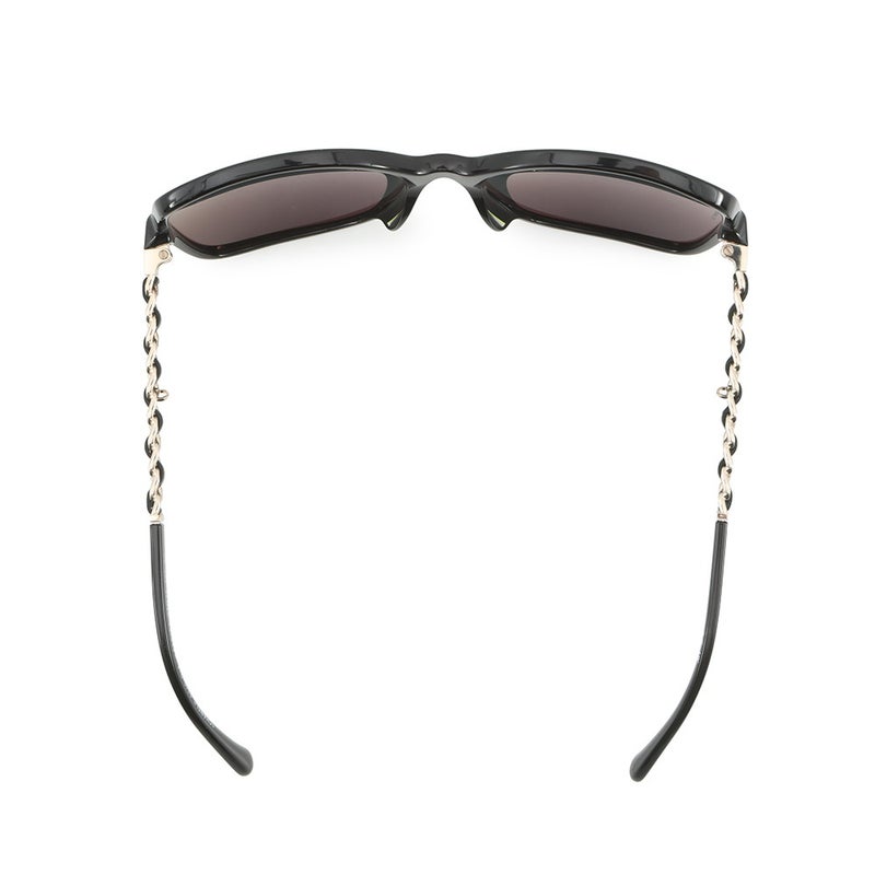 シャネル サングラス スクエア シェイプ ロゴチェーン付き カメリア ココマーク A40911 CHANEL アイウェア 黒