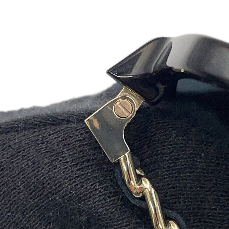 シャネル サングラス スクエア シェイプ ロゴチェーン付き カメリア ココマーク A40911 CHANEL アイウェア 黒