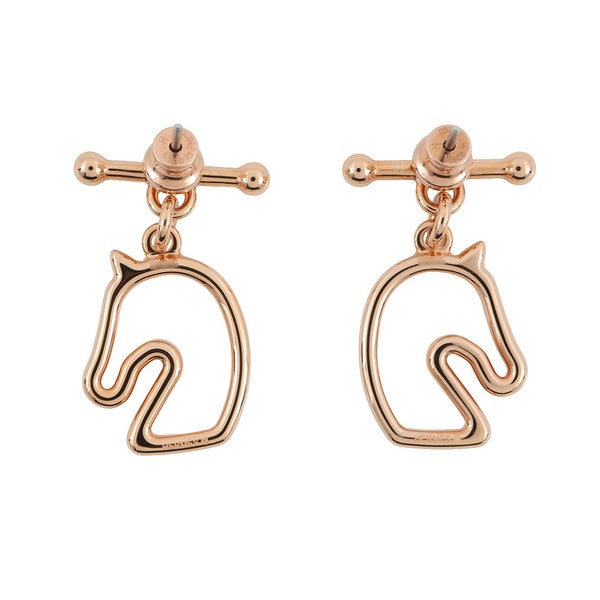 エルメス ピアス トネール クレーム/ピンクゴールド金具 HERMES アクセサリー
