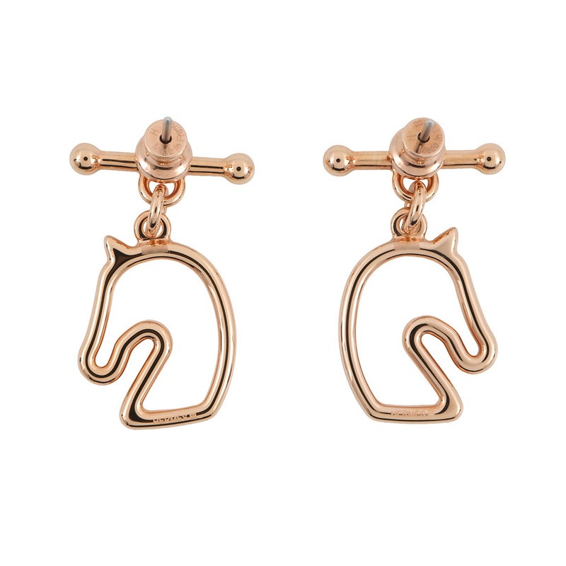 エルメス ピアス トネール クレーム/ピンクゴールド金具 HERMES アクセサリー
