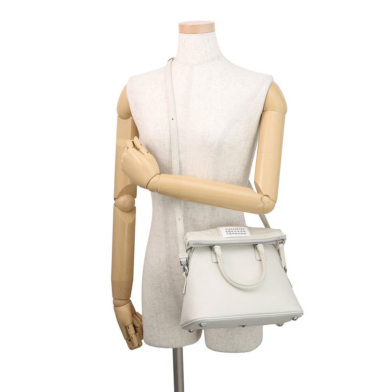 メゾンマルジェラ ハンドバッグ 5AC ミニ レザー ナイロン S56WG0082 Maison Margiela 2WAY 白