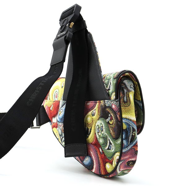 クリスチャン・ディオール ボディバッグ Christian Dior × Kenny Scharf サドルバッグ キャンバス Christian Dior