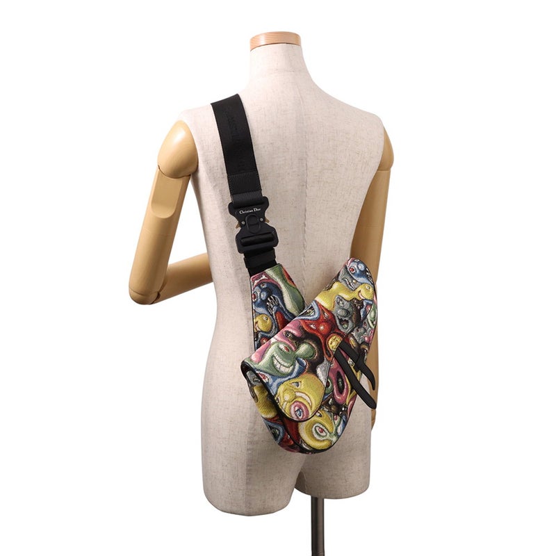 クリスチャン・ディオール ボディバッグ Christian Dior × Kenny Scharf サドルバッグ キャンバス Christian Dior