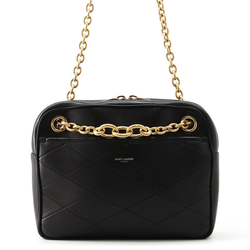 サンローランパリ チェーンショルダーバッグ ル・マイヨン レザー 669308 SAINT LAURENT PARIS 2way 黒