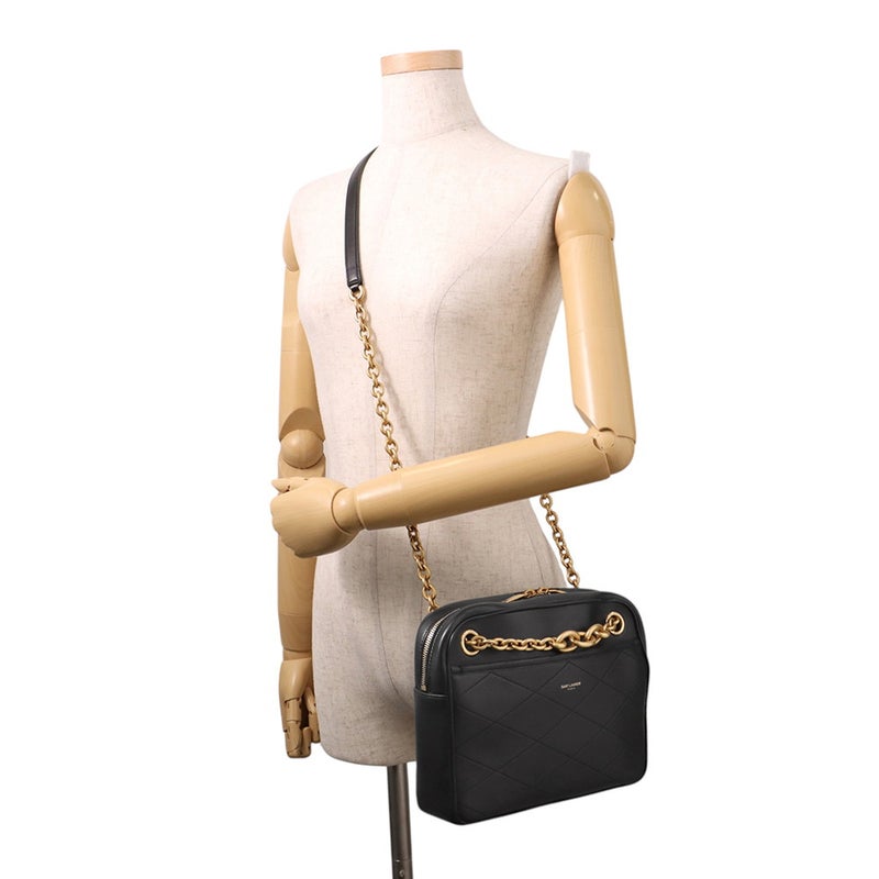 サンローランパリ チェーンショルダーバッグ ル・マイヨン レザー 669308 SAINT LAURENT PARIS 2way 黒