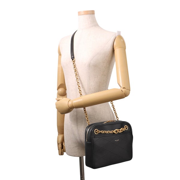 サンローランパリ チェーンショルダーバッグ ル・マイヨン レザー 669308 SAINT LAURENT PARIS 2way 黒