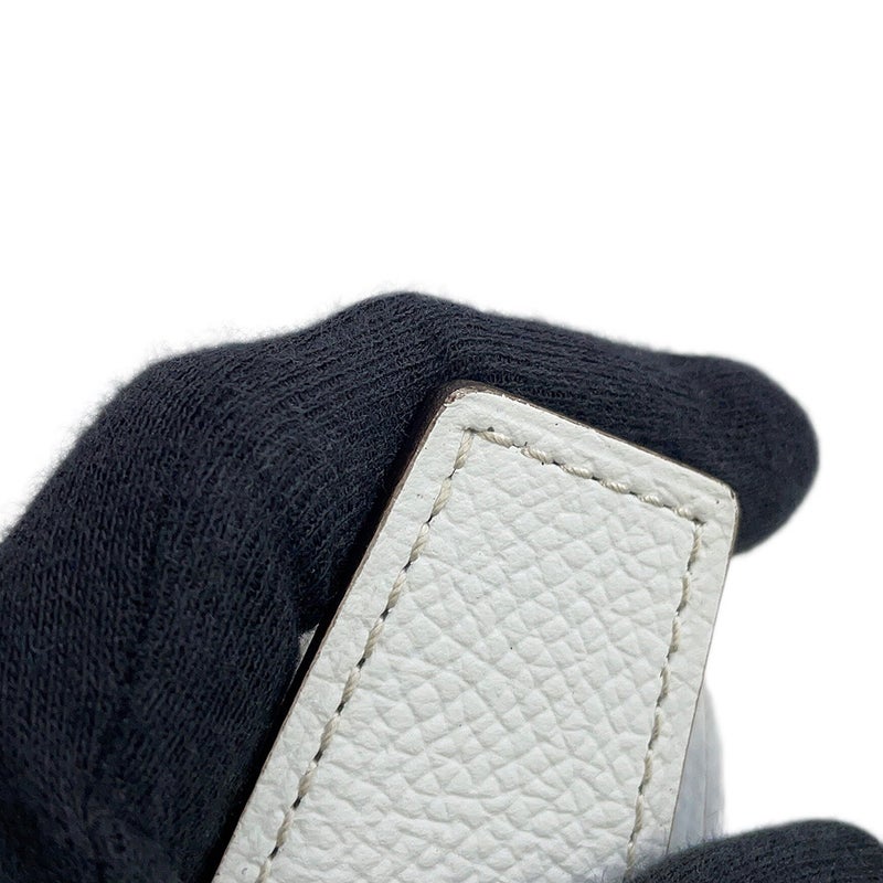 エルメス ベルト サイズ95 ホワイト/ブルーアトール エプソン U刻印 HERMES