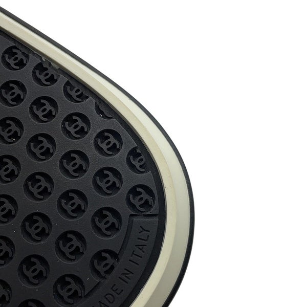 シャネル スニーカー ココマーク スエード レディースサイズ37 G45208 CHANEL 黒 白