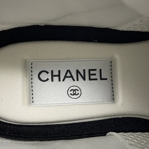 シャネル スニーカー ココマーク スエード レディースサイズ37 G45208 CHANEL 黒 白