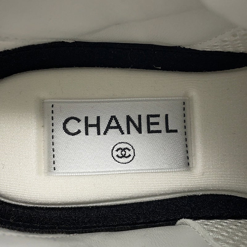 シャネル スニーカー ココマーク スエード レディースサイズ37 G45208 CHANEL 黒 白
