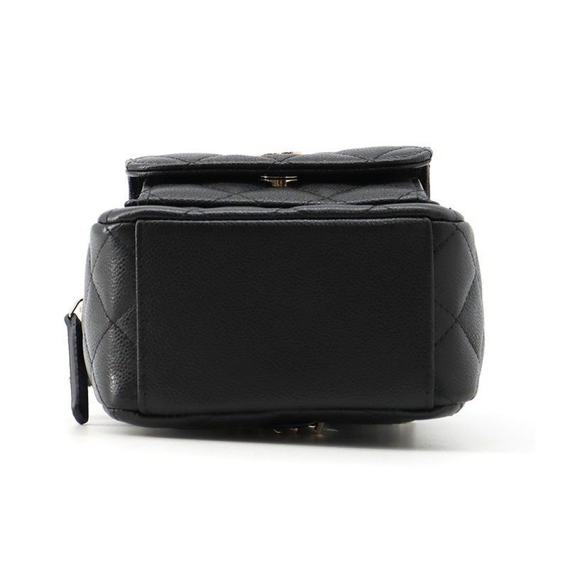 シャネル リュック マトラッセ ココマーク バックパック ミニ キャビアスキン AP3753 CHANEL 2wayショルダーバッグ 黒