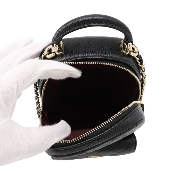 シャネル リュック マトラッセ ココマーク バックパック ミニ キャビアスキン AP3753 CHANEL 2wayショルダーバッグ 黒