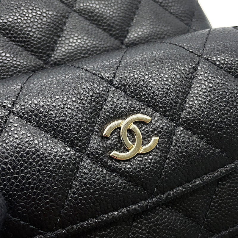 シャネル リュック マトラッセ ココマーク バックパック ミニ キャビアスキン AP3753 CHANEL 2wayショルダーバッグ 黒