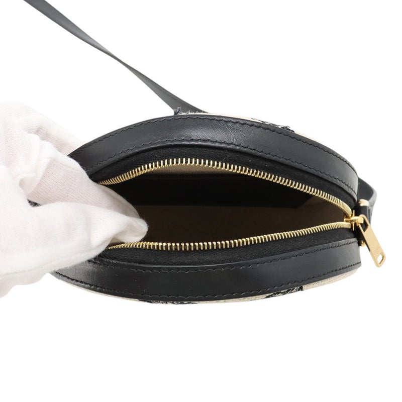 セリーヌ ショルダーバッグ トリオンフ ラウンド キャンバス/レザー 10G812 CELINE バッグ 黒