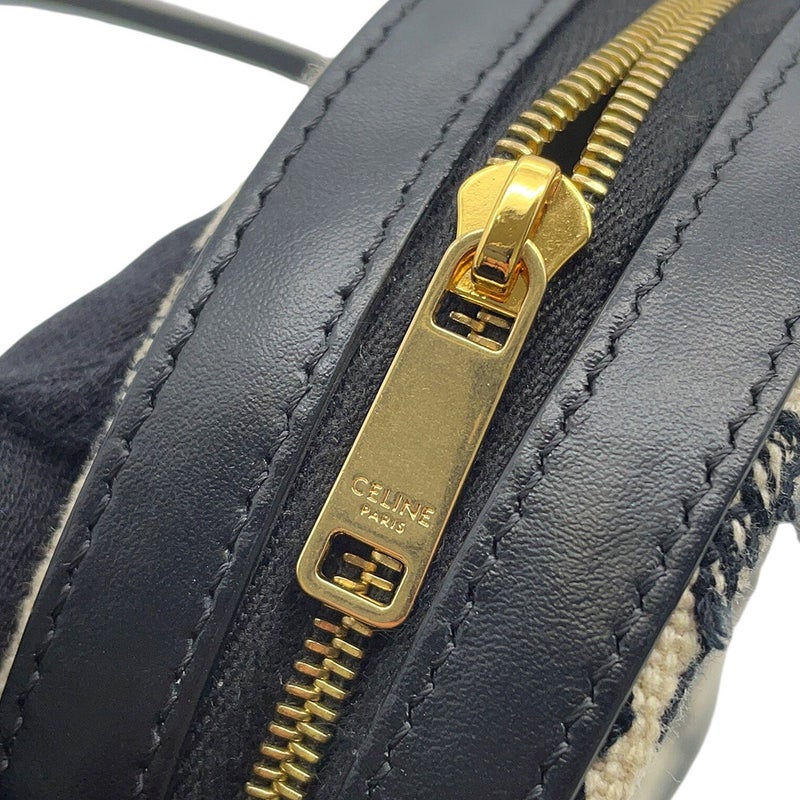 セリーヌ ショルダーバッグ トリオンフ ラウンド キャンバス/レザー 10G812 CELINE バッグ 黒