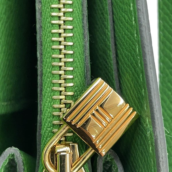 エルメス ケリーウォレット ロング トゥーゴー ヴェールユッカ/ゴールド金具 素材 W刻印 HERMES 財布