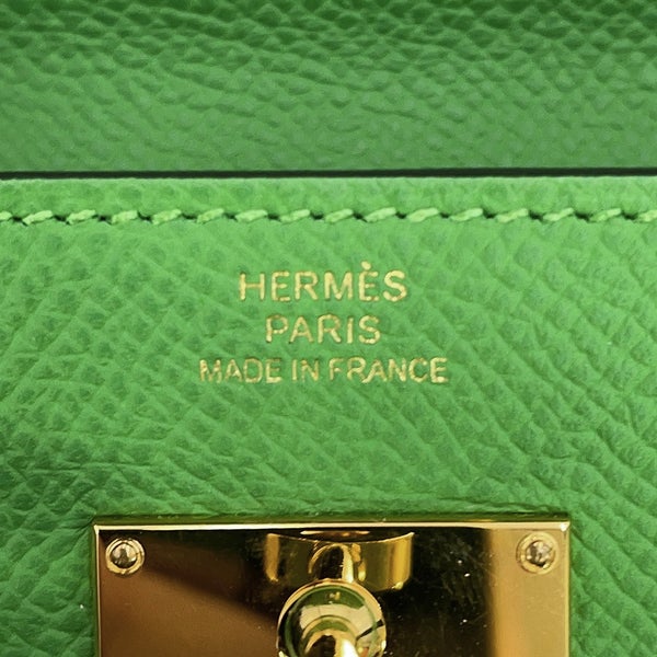 エルメス ケリーウォレット ロング トゥーゴー ヴェールユッカ/ゴールド金具 素材 W刻印 HERMES 財布