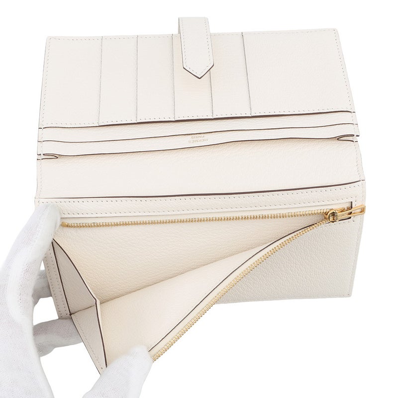 エルメス 長財布 ベアンスフレ ナタ/ゴールド金具 シェブルミゾル Z刻印 HERMES